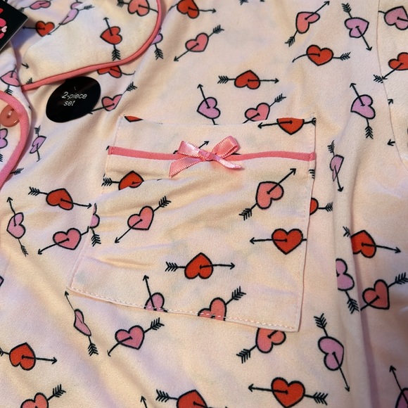 FABULOUS 2 pc Valentines Hearts pajama set Women’s Large - Picture 7 of 13